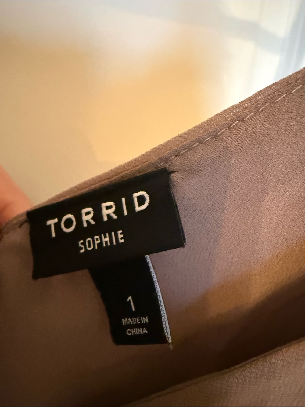 torrid Taupe Adjustable Spaghetti Strap V-Neck Cami - Picture 2 of 2